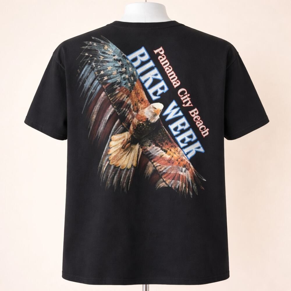 VTG Bike Week Panama City Florida Eagle Black Shirt XL